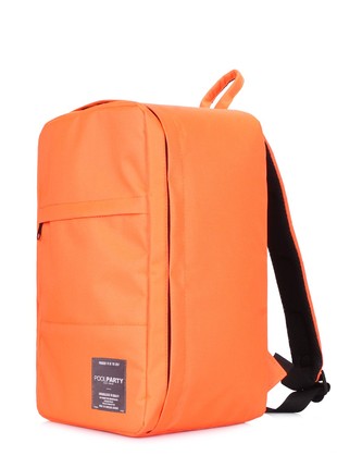 The backpack for carry-on luggage POOLPARTY Hub hub-orange 40 x 25 x 20 cm Ryanair / Wizz Air orange2 photo