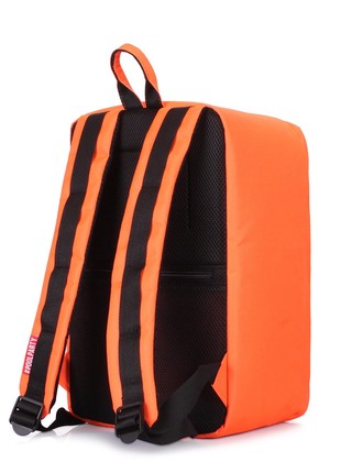 The backpack for carry-on luggage POOLPARTY Hub hub-orange 40 x 25 x 20 cm Ryanair / Wizz Air orange3 photo