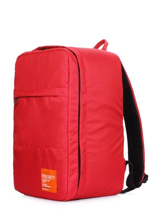 The backpack for carry-on luggage POOLPARTY Hub hub-red 40 x 25 x 20 cm Ryanair / Wizz Air red2 photo
