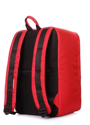 The backpack for carry-on luggage POOLPARTY Hub hub-red 40 x 25 x 20 cm Ryanair / Wizz Air red3 photo