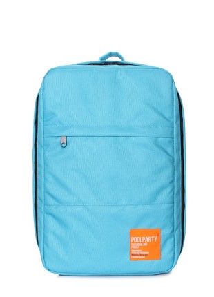 The backpack for carry-on luggage POOLPARTY Hub hub-sky 40 x 25 x 20 cm Ryanair / Wizz Air blue1 photo