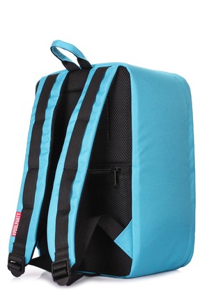 The backpack for carry-on luggage POOLPARTY Hub hub-sky 40 x 25 x 20 cm Ryanair / Wizz Air blue3 photo