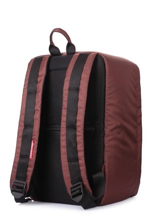 The backpack for carry-on luggage POOLPARTY Hub hub-brown 40 x 25 x 20 cm Ryanair / Wizz Air brown3 photo