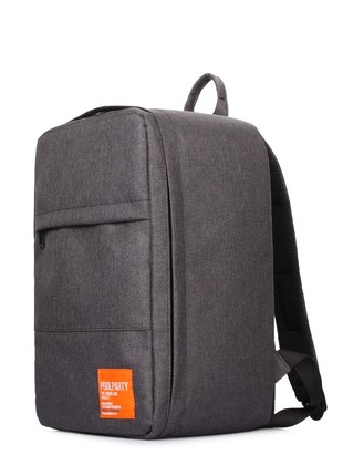 The backpack for carry-on luggage POOLPARTY Hub hub-graphite 40 x 25 x 20 cm Ryanair / Wizz Air grey2 photo