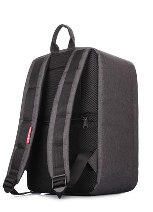 The backpack for carry-on luggage POOLPARTY Hub hub-graphite 40 x 25 x 20 cm Ryanair / Wizz Air grey3 photo
