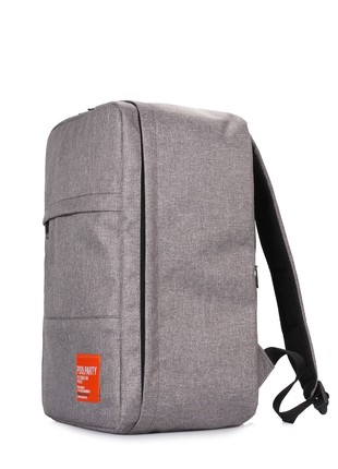 The backpack for carry-on luggage POOLPARTY Hub hub-grey 40 x 25 x 20 cm Ryanair / Wizz Air grey2 photo