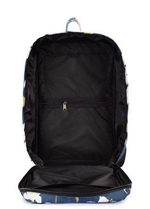 The backpack for carry-on luggage POOLPARTY Hub hub-lily 40 x 25 x 20 cm Ryanair / Wizz Air with lilies4 photo