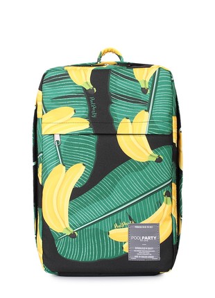 The backpack for carry-on luggage POOLPARTY Hub hub-bananas 40 x 25 x 20 cm Ryanair / Wizz Air with bananas1 photo