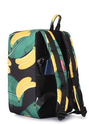 The backpack for carry-on luggage POOLPARTY Hub hub-bananas 40 x 25 x 20 cm Ryanair / Wizz Air with bananas4 photo