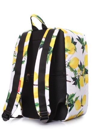 The backpack for carry-on luggage POOLPARTY Hub hub-lemons 40 x 25 x 20 cm Ryanair / Wizz Air with lemons3 photo