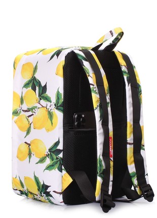 The backpack for carry-on luggage POOLPARTY Hub hub-lemons 40 x 25 x 20 cm Ryanair / Wizz Air with lemons5 photo