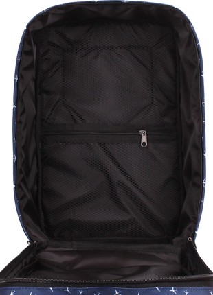 The backpack for carry-on luggage POOLPARTY Hub hub-planes-darkblue 40 x 25 x 20 cm Ryanair / Wizz Air with airplanes4 photo