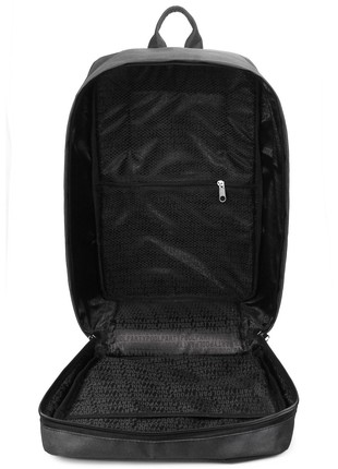 The backpack for carry-on luggage POOLPARTY Hub hub-checkintag 40 x 25 x 20 cm Ryanair / Wizz Air black and white5 photo