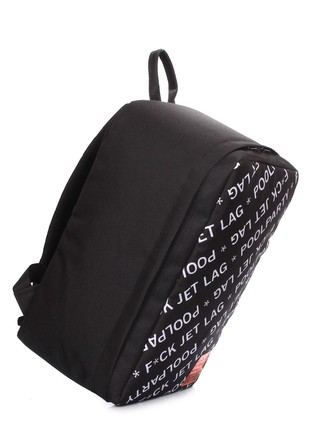 The backpack for carry-on luggage POOLPARTY Hub hub-jetlag 40 x 25 x 20 cm Ryanair / Wizz Air black and white4 photo