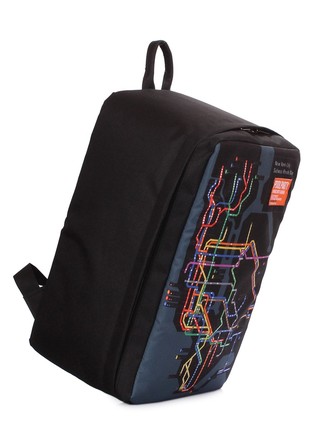 The backpack for carry-on luggage POOLPARTY Hub hub-subway 40 x 25 x 20 cm Ryanair / Wizz Air black4 photo