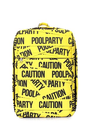The backpack for carry-on luggage POOLPARTY Hub hub-tape 40 x 25 x 20 cm Ryanair / Wizz Air yellow1 photo