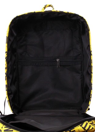 The backpack for carry-on luggage POOLPARTY Hub hub-tape 40 x 25 x 20 cm Ryanair / Wizz Air yellow4 photo