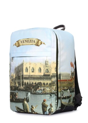 The backpack for carry-on luggage POOLPARTY Hub hub-venezia 40 x 25 x 20 cm Ryanair / Wizz Air with a Venice print2 photo