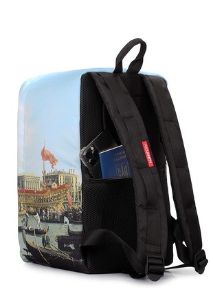 The backpack for carry-on luggage POOLPARTY Hub hub-venezia 40 x 25 x 20 cm Ryanair / Wizz Air with a Venice print4 photo