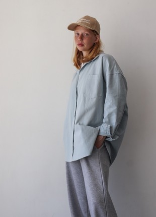 Shirt "Cotton" blue5 photo