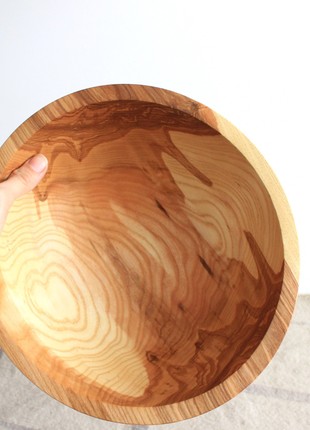 wooden fruit bowl, salad dinnerware handmade, bread serving plate3 photo