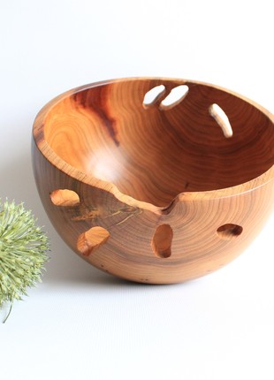 Wooden fruit bowl handmade, bread serving plate8 photo