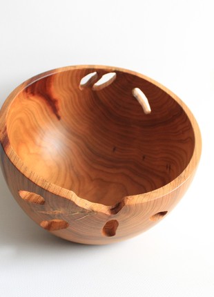 Wooden fruit bowl handmade, bread serving plate9 photo