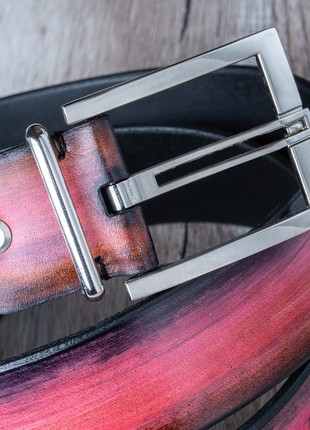 Gradient Three Belt | Natural Calf Leather | Pink1 photo