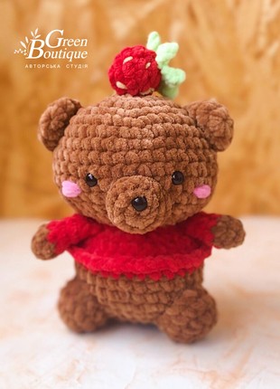 Plush toy bear strawberry1 photo