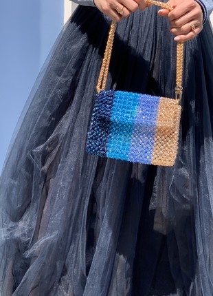Bright yellow and blue women's evening bag2 photo