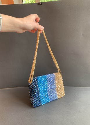 Bright yellow and blue women's evening bag5 photo