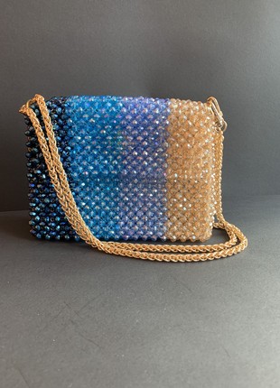 Bright yellow and blue women's evening bag9 photo