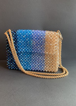 Bright yellow and blue women's evening bag10 photo