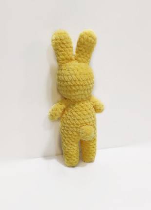 Cute yellow bunny toy. Bonus gift for newborn. Plush stuffed animals made in Ukraine2 photo