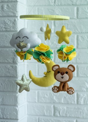 Musical baby mobile with bracket, Bear Baby mobile4 photo