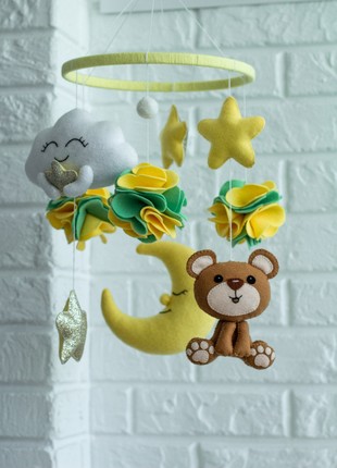 Musical baby mobile with bracket, Bear Baby mobile1 photo