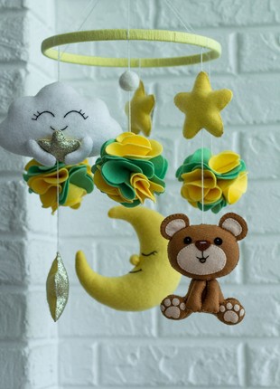 Musical baby mobile with bracket, Bear Baby mobile6 photo