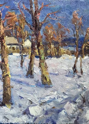 Oil painting Freezing day Kalenyuk Oksana nKalen1018