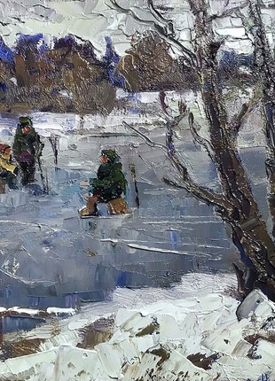 Oil painting The ice froze Kalenyuk Oksana nKalen1019