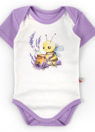 Bodysuit for kids with a vibrant and charming bee print