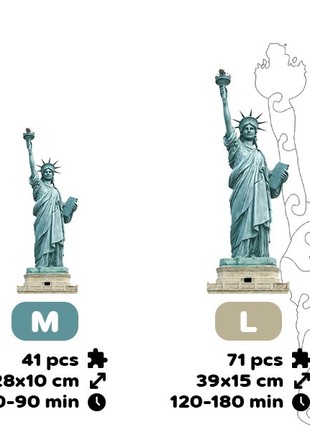 Wood Jigsaw Puzzle For Adults Statue of Liberty L Size5 photo