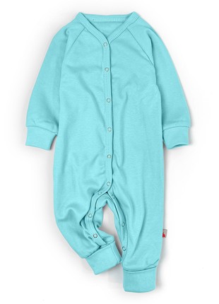 Menthol plain cotton baby jumpsuit Tunes