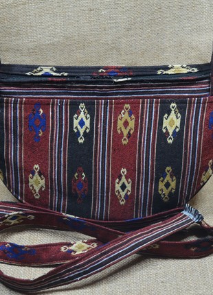 Women's textile shoulder bag "Lalechka E" handmade in ethnic style.2 photo