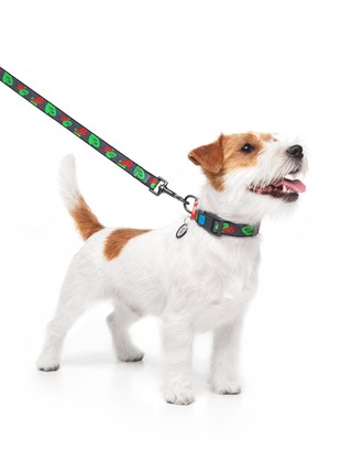 WAUDOG Nylon dog collar, "Guelder rose" design, plastic fastex, size S, W 15 mm, L 25-35 cm2 photo