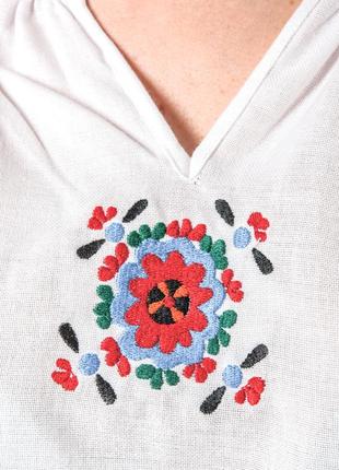 Woman's white linen embroidery Yavorivska7 photo