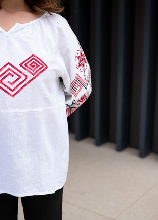 Embroidered shirt «Infinity» (white)4 photo