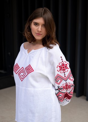 Embroidered shirt «Infinity» (white)2 photo