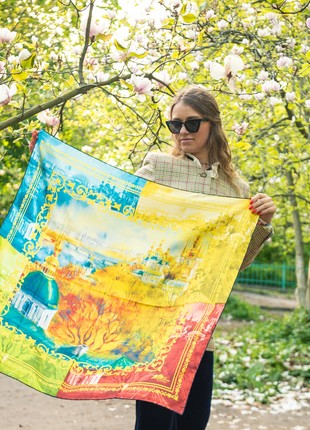 Designer big  scarf "kyiv. four seasons" from the designer art sana