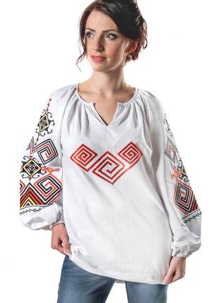 Embroidered shirt «Infinity» (white)
