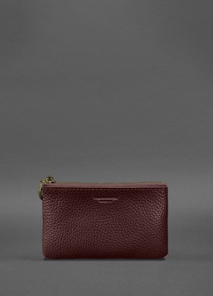 Leather coin case / mini cosmetic bag 3.0 burgundy floater BN-CW-3-marsala3 photo